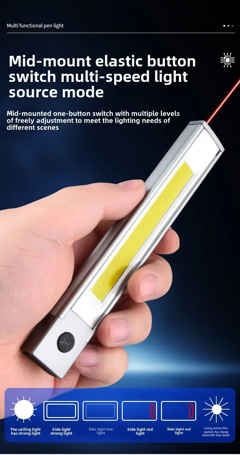 800LM Mini LED Keychain Flashlight – USB-C Rechargeable, Waterproof Torch with Magnet